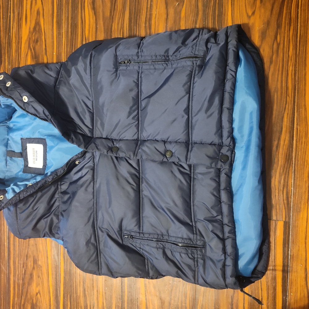 Old Navy Men's Navy Blue Puffer Vest